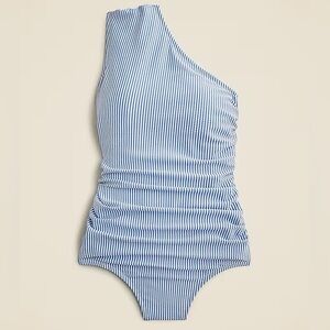 J.Crew Ruched One-Shoulder Swimsuit